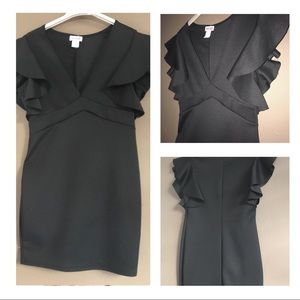 LBD with Ruffled Cap Sleeves